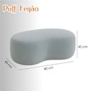 Ver imagem 3 de Puff Design Orgânico Sofá Cinza Claro Tecido Bouclé Sala Contemporânea