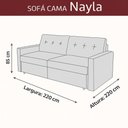 Ver imagem 7 de Sofá Cama Reclinável 2 Lugares Premium com Assentos Dividido 2,20 Larg Nayla Matrix Cor:veludo