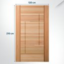 Ver imagem 2 de Folha de Porta Maciça em Eucalipto Acabamento Natural 210x120cm PM92 Moderne Cruzeiro Portas
