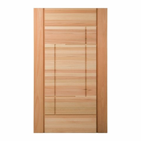 Folha de Porta Maciça em Eucalipto Acabamento Natural 210x120cm PM92 Moderne Cruzeiro Portas