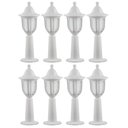 Ver imagem 1 de Kit 8 Balizadores para Muro Branco Lente Fosca Injetado 45cm Termoplástico Dital Jardim