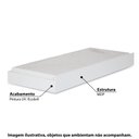 Ver imagem 2 de Cama Auxiliar com Rodízios 100% MDP - Branco
