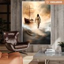 Ver imagem 1 de Quadro Decorativo Jesus Andando sobre As Águas Sala Quarto Casa Escritório