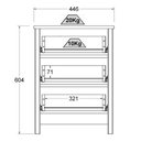 Ver imagem 6 de Kit 02 Mesas de Cabeceira 3 Gavetas 45 Cm Dm111 Branco Dtall Branco