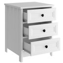 Ver imagem 5 de Kit 02 Mesas de Cabeceira 3 Gavetas 45 Cm Dm111 Branco Dtall Branco