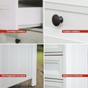 Ver imagem 3 de Kit 02 Mesas de Cabeceira 3 Gavetas 45 Cm Dm111 Branco Dtall Branco