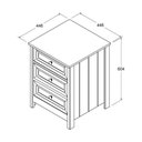 Ver imagem 4 de Kit 02 Mesas de Cabeceira 3 Gavetas 45 Cm Dm111 Branco Dtall Branco