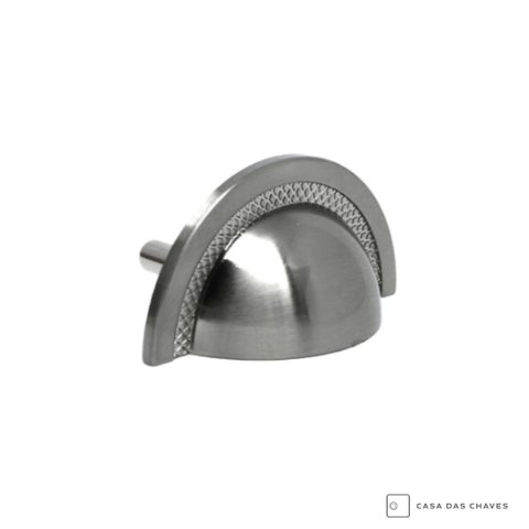 Puxador Shell Zen Níquel Escovado Verniz 64mm