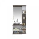 Ver imagem 2 de Gabinete para Banheiro sem Cuba com Espelheira Arezzo Espresso Móveis