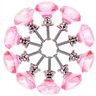 Kit 10 Puxador Cristal K9 Diamante 30Mm Gaveta Móvel Rosa - 1