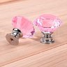 Kit 10 Puxador Cristal K9 Diamante 30Mm Gaveta Móvel Rosa - 2