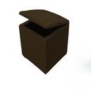 Ver imagem 1 de Puff Bau Quadrado Decoração Guarda Brinquedos Assento - Marrom