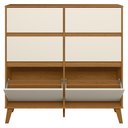 Ver imagem 5 de Cômoda Quarto Sapateira 120cm 4 Gavetas 2 Portas Dalia Cinamomo/Offa02 - Mpozenato