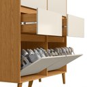 Ver imagem 3 de Cômoda Quarto Sapateira 120cm 4 Gavetas 2 Portas Dalia Cinamomo/Offa02 - Mpozenato