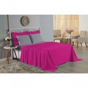 Ver imagem 4 de Jogo de Cama Casal Nobre 4 Peças Lençol com Elástico de 30cm de Altura Malha 100% Algodão - Pink