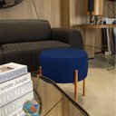 Ver imagem 7 de Kit 2 Puffs Iron Suede Cobre Azul Marinho