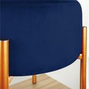 Ver imagem 3 de Kit 2 Puffs Iron Suede Cobre Azul Marinho