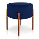 Ver imagem 5 de Kit 2 Puffs Iron Suede Cobre Azul Marinho