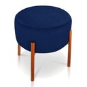 Ver imagem 4 de Kit 2 Puffs Iron Suede Cobre Azul Marinho