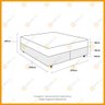 Cama Box Super King Cinza + Colchão de Molas Ensacadas - Probel - Guarda-costas Ouro - - 3