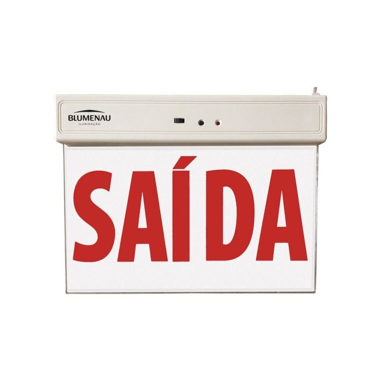 Placa de Saída de Emergência LED 1 Face 100/240v Blumenau