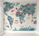 Ver imagem 1 de Papel de parede mapa mundi safári infantil M² PP130
