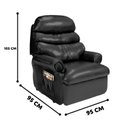 Ver imagem 4 de Poltrona Reclinável do Papai Corino para Descanso de Idosos:preto