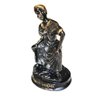 Casal Preto Velho Preta Velha Bronze Dourado Umbanda Estátua - 2
