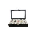 Ver imagem 3 de Estojo para 15 Relógios - Ébano flocado de Bege