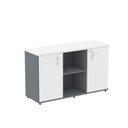 Ver imagem 3 de Armário Credenza 2 Portas Pivotante P25 Cinza/Grafito/Branco
