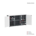 Ver imagem 6 de Armário Credenza 2 Portas Pivotante P25 Cinza/Grafito/Branco