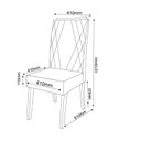 Ver imagem 4 de Conjunto Sala de Jantar 8 Lugares Retangular Tampo em Vidro e MDF Rubhe Yescasa Cinza/Mel/Off White