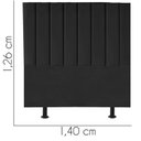 Ver imagem 2 de Cabeceira Cama Box Casal Estofada Dália 140cm Linho:preto