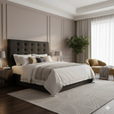 Ver imagem 1 de Cabeceira Painel Paris Suede Cinza Casal 1,40 X 0,60 Rbl