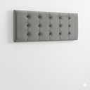 Ver imagem 2 de Cabeceira Painel Paris Suede Cinza Casal 1,40 X 0,60 Rbl