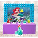 Ver imagem 1 de Festa Aniversário Ariel Pequena Sereia Decoração Kit Diamant