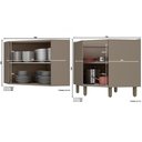Ver imagem 5 de Cozinha Modulada Henn Connect 19 Peças (5armários+5 Balcões+1paneleiro+8complementos) C19p02 Duna