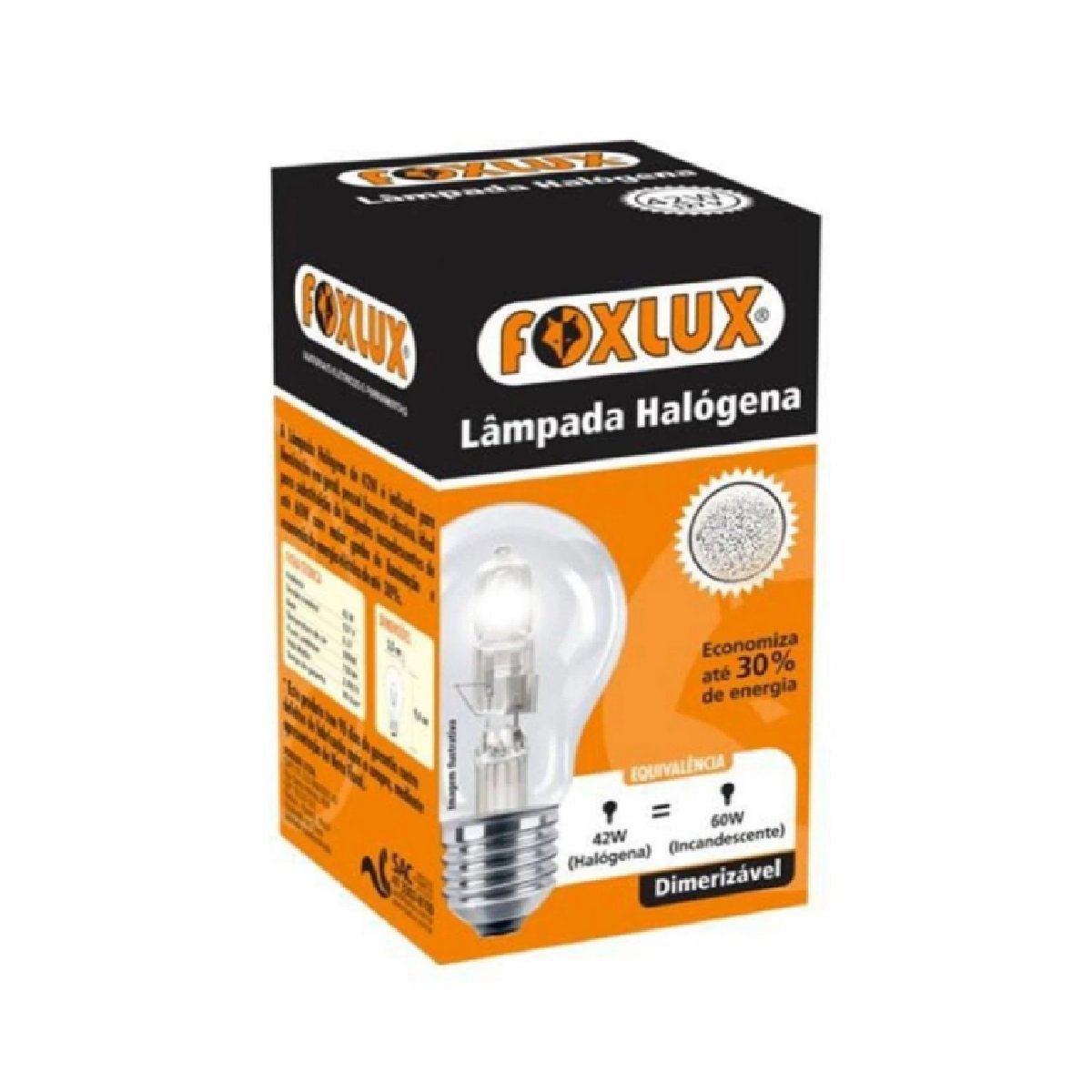 Lampada Halogena Classica 42W 220V Foxlux - 2