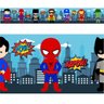 Faixas Border Super Herois Cute Baby Modelo 01 - 5 metros - 1