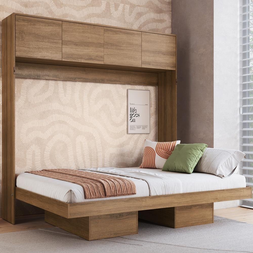 Cama Casal Articulável Horizontal com Portas 140 Hanover | MadeiraMadeira