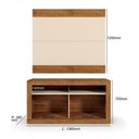 Ver imagem 2 de Rack com Painel para TV 55 Búzios MDF MDP Off White Canela Möbler