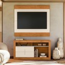 Ver imagem 3 de Rack com Painel para TV 55 Búzios MDF MDP Off White Canela Möbler