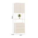 Ver imagem 2 de Armário Closet Metalic 003 Industrial Off White/branco