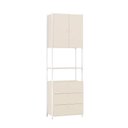 Ver imagem 1 de Armário Closet Metalic 003 Industrial Off White/branco