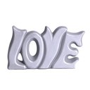 Ver imagem 1 de Palavra Love Grande em Cerâmica Fosca Decor de Sala - Cinza Silver