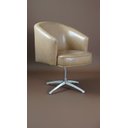 Ver imagem 1 de Poltrona Julia Giratoria Base Aluminio - Nobly Decor Couro Marrom