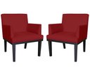 Ver imagem 1 de Kit 2 Poltronas Decorativa Vitória Suede Marsala Pés Madeira Mz Decor