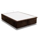 Ver imagem 3 de Cama Box Baú Solteiro Universal Suede Brown (88x188x35) - Ortobom