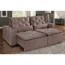 Ver imagem 1 de Sofá Retrátil e Reclinável 4 Lugares Macaé Estofart