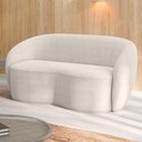 Ver imagem 2 de Sofá 3 Lugares Living Orgânico Sala de Estar 180cm Garbin Z08 Boucle Bege - Mpozenato